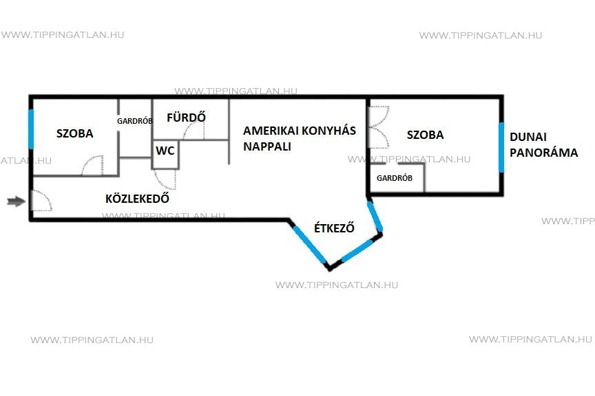 Eladó 90 m2 lakás - Budapest V.