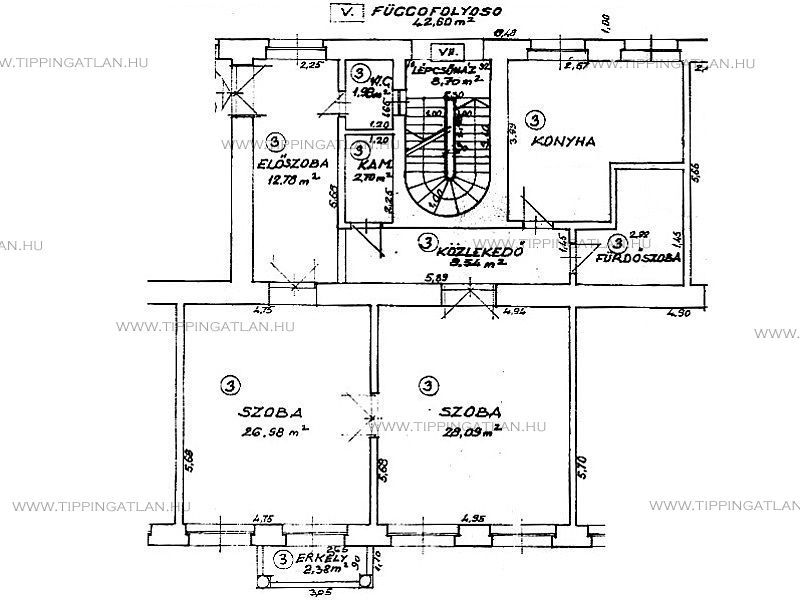Eladó 103 m2 lakás - Budapest VI.