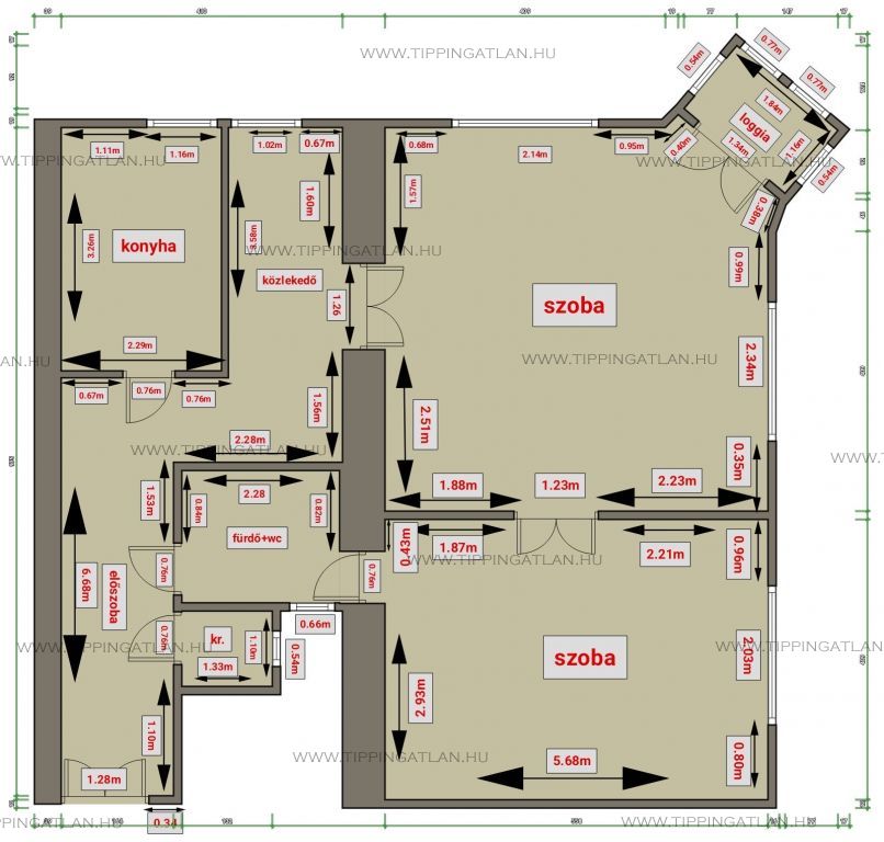 Eladó 82 m2 lakás - Budapest VII.
